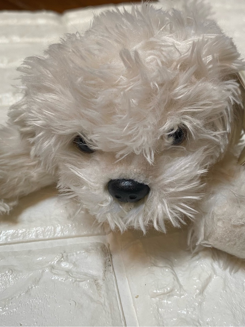 Vintage Aurora White Fluffy Dog Plushie NWT
